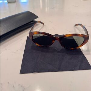 Saint Laurent Brown Tortoise Sunglasses